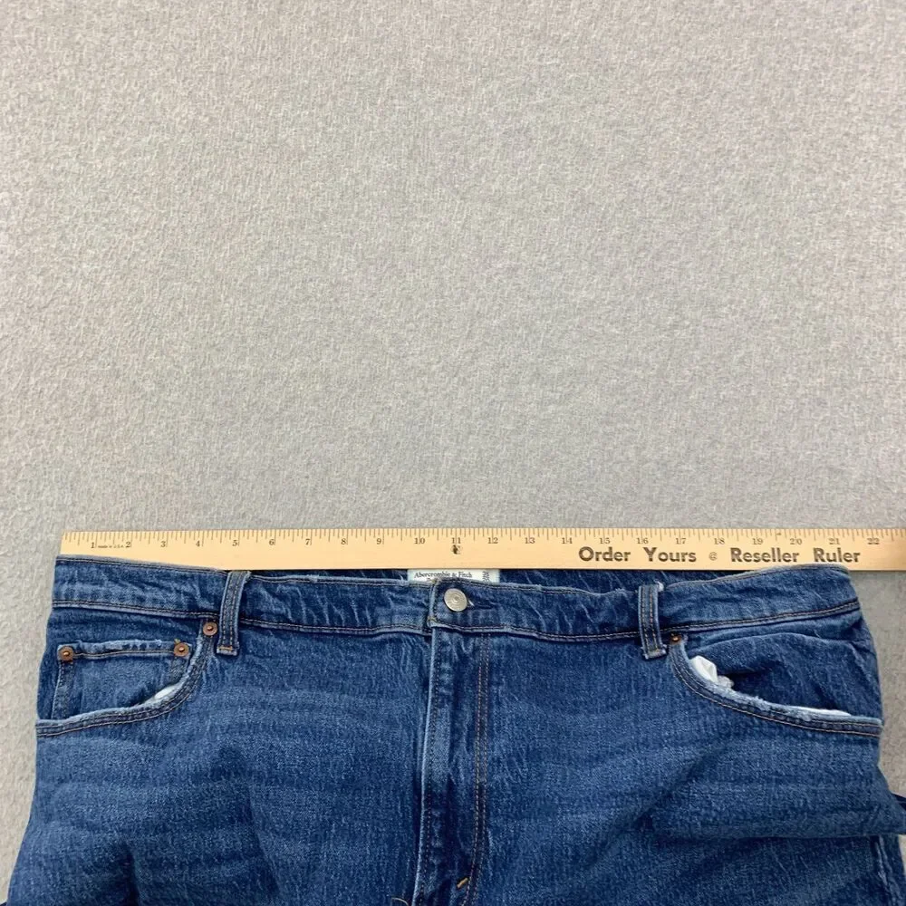 Abercrombie & Fitch Jeans 35/20R 90s Straight Ultra High Rise Stretch Denim - Picture 9 of 16